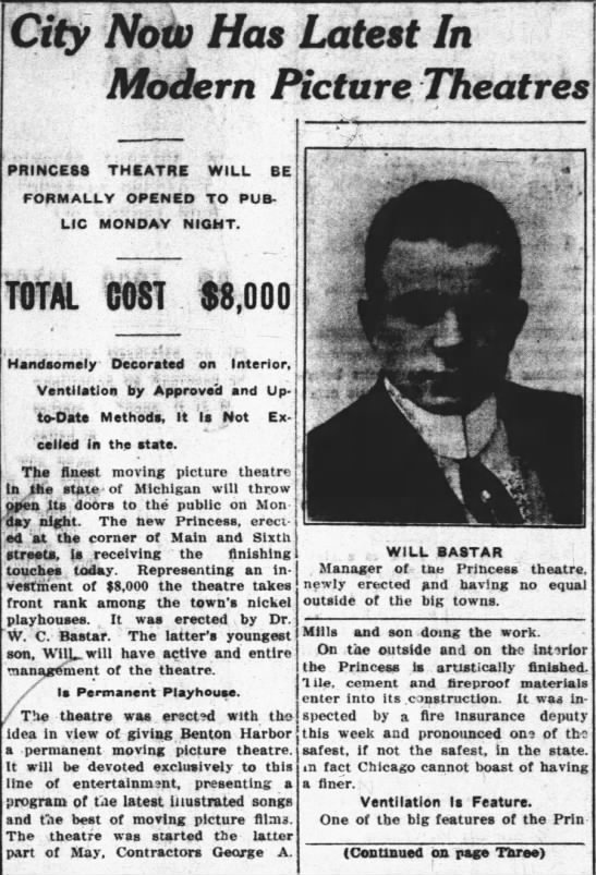 Princess Theatre - July 1911